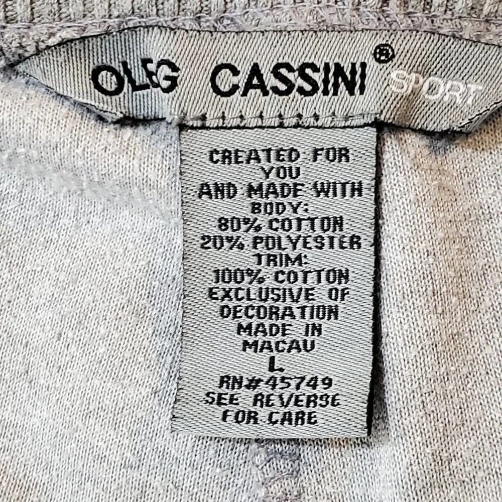 Oleg Cassini grey striped‎ sweatpants size large